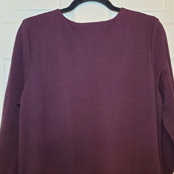 J. Jill Ponte Knit Black Red Herringbone Dress with Pockets Sz MP - Picture 9 of 11